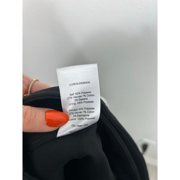 Veronica Beard Renzo Straight Leg Silver Button Pants Black Sz 14 Office - Picture 8 of 9